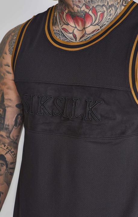 Image du produit Siksilk Gilet de basket-ball Top en noir (M)