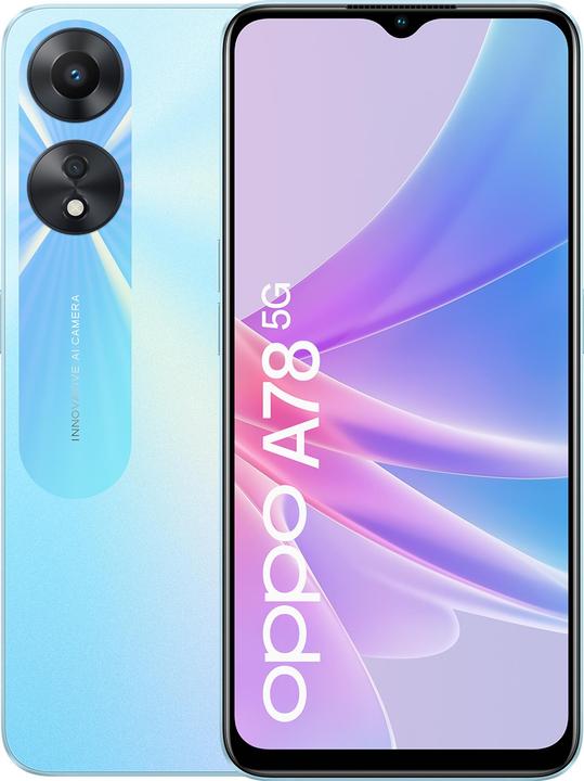 OPPO A78 5G DS 4GB RAM 128GB (128 GB, Glowing blue, 6.56", Dual SIM, 50 Mpx, 5G)