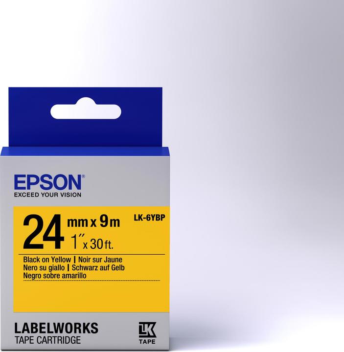 Epson Label Cassette Lk-6ybp (2.40 cm, Black, Yellow)