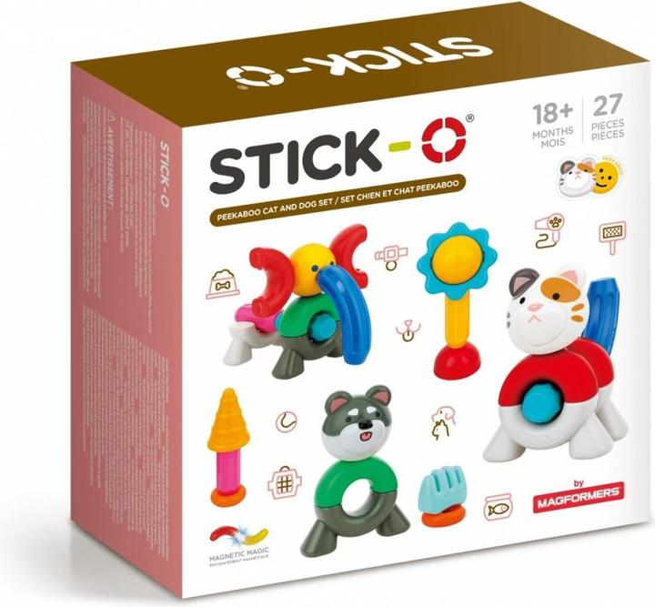 Actual product image Magformers Stick-O Cat & Dog Set 27-piece 902010