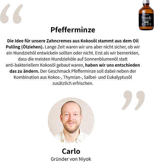 Immagine prodotto Niyok Collutorio alla menta piperita 200 ml (200 ml, Olio per la bocca)
