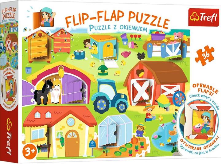 Produktbild Trefl Flip-Flap - Puzzle - Auf dem Bauernhof - 36 Teile (36 Teile)