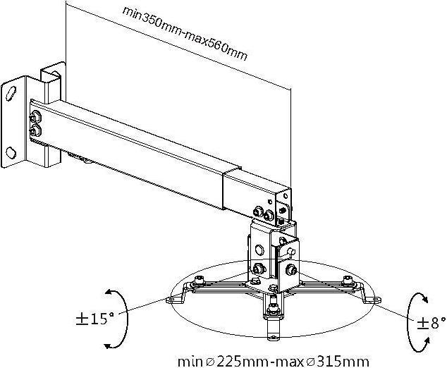 Actual product image equip Mounting kit (wall/ceiling mount) for projector (Wall)