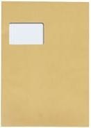 Actual product image Mailmedia Cardboard back pockets DIN C4 with window brown 100 pcs. (1 x)