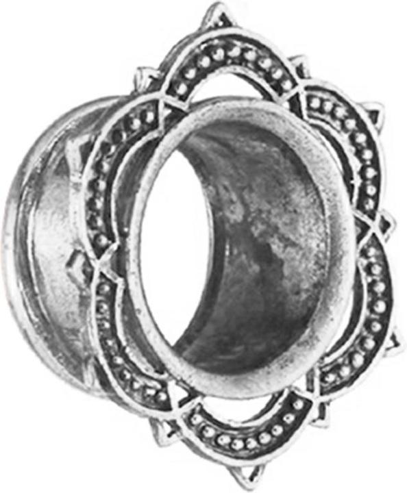Produktbild Star Piercing Flesh Tunnel silber Lotusblume (Messing)
