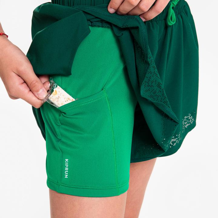 Image du produit Kiprun Short cuissard de running respirant Fille - dry+ 900 Vert (140)