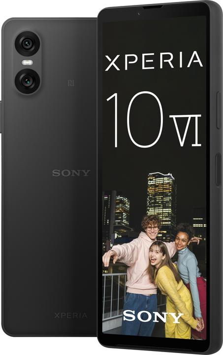 Actual product image Sony Xperia 10 VI (128 GB, Black, 6.10", SIM + eSIM, 48 Mpx, 5G)