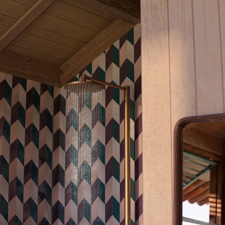 Produktbild hansgrohe AXOR Starck Duschsäulen Set, Kopfbrause 240 1jet, mit Thermostat, Aufputzmontage