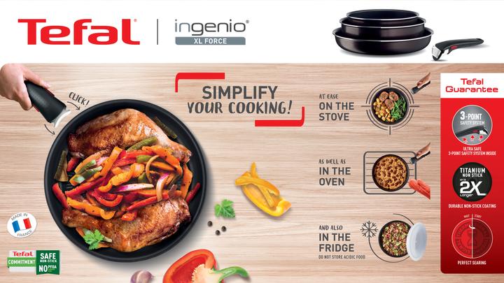 Actual product image Tefal Ingenio XL Force (26 cm, Pan set + pot set, Aluminium)