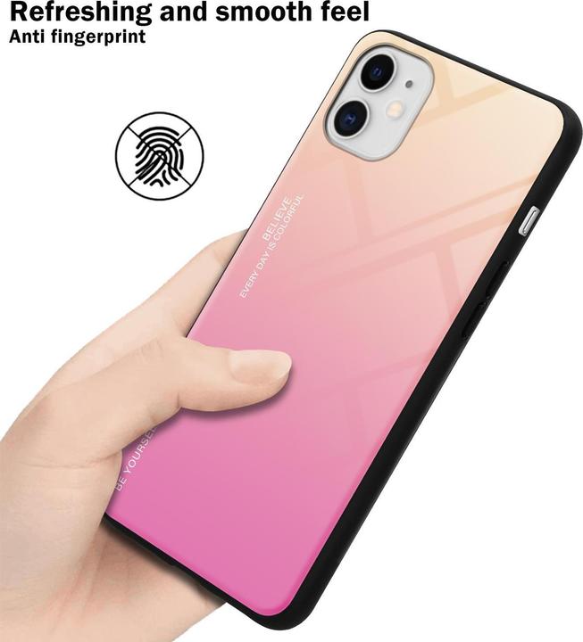 Produktbild Cadorabo TPU 2 Farben Glas Cover (Apple iPhone 11)