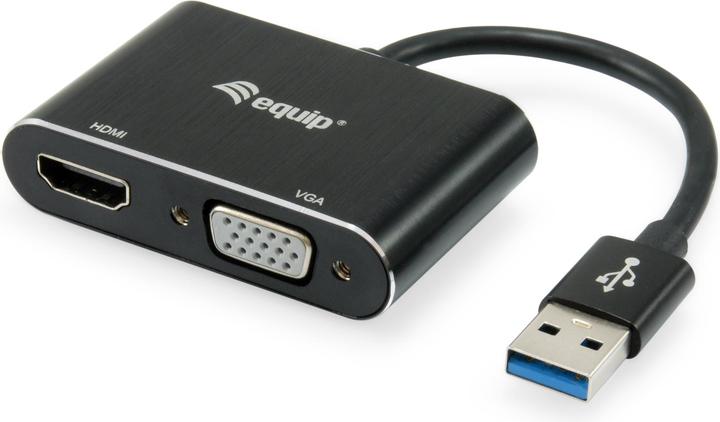 equip Der Adapter ist USB3.0 -> HDMI, VGA 1920 x 1080 (USB-A, 0.80 cm)