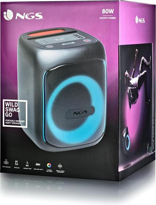 Produktbild NGS Speaker Wild Swag Go Portatile BT/TWS/USB/TF/AUX-IN 80W (10 h)
