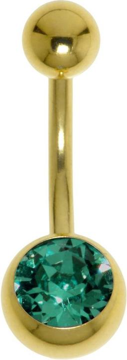 Immagine prodotto Bijouteria Piercing ventre (Acciaio chirurgico 316L, Rivestimento in PVD (colore oro), Cristallo premium)