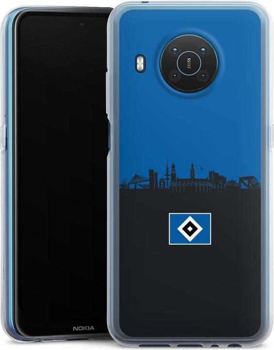 Produktbild DeinDesign Silikon Hülle für Nokia X10 Handyhülle Case Smartphone Schutzhülle HSV Hamburg Skyline (Nokia X10)