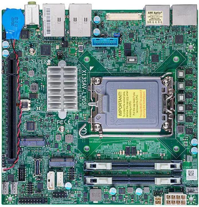 Actual product image Supermicro Motherboard X13SAV-LVDS (retail pack) (LGA 1700, Mini-ITX)