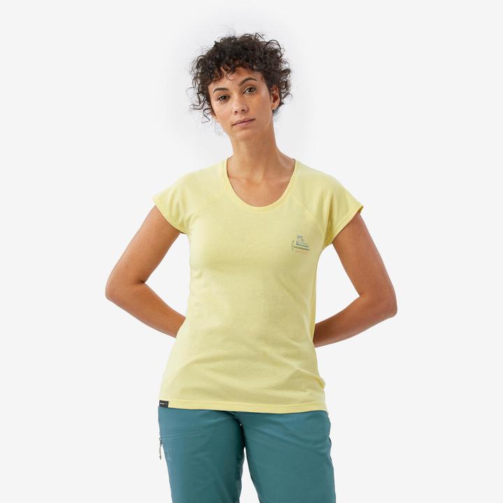 Image du produit Simond T-shirt d'escalade confortable femme, Vertika jaune, Montse Galbany (L)