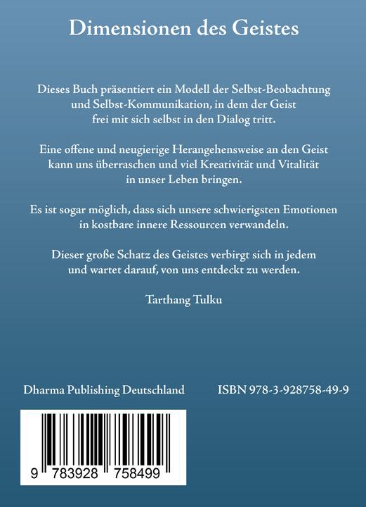 Produktbild Dimensionen des Geistes (Deutsch, Tarthang Tulku, 2024)