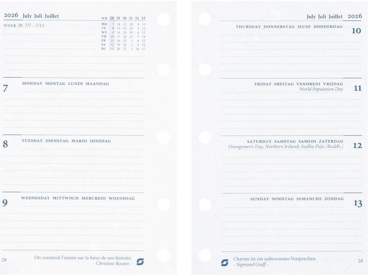 Produktbild Succes Mini Jahresinhalt Januar - Dezember (6.7 x 10.5 cm, Deutsch, Englisch, Italienisch, Französisch)