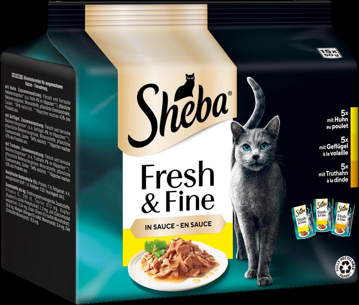 Produktbild Sheba Fresh & Fine in Sauce (Adult, Senior, 15 Stk., 750 g)