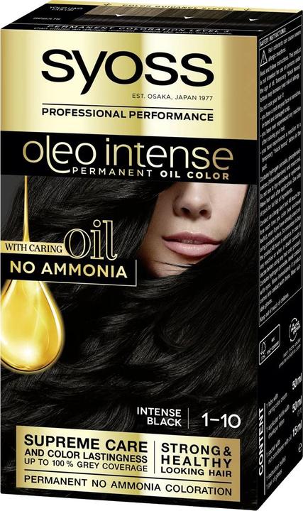Syoss OLIO INTENSE tinte sin amoniaco #1.10-negro intenso 5 pz (1-10)
