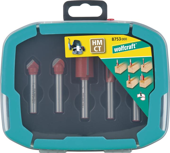 Produktbild wolfcraft wolfcraft 1 Nutfräser-Set HM 5-tlg.