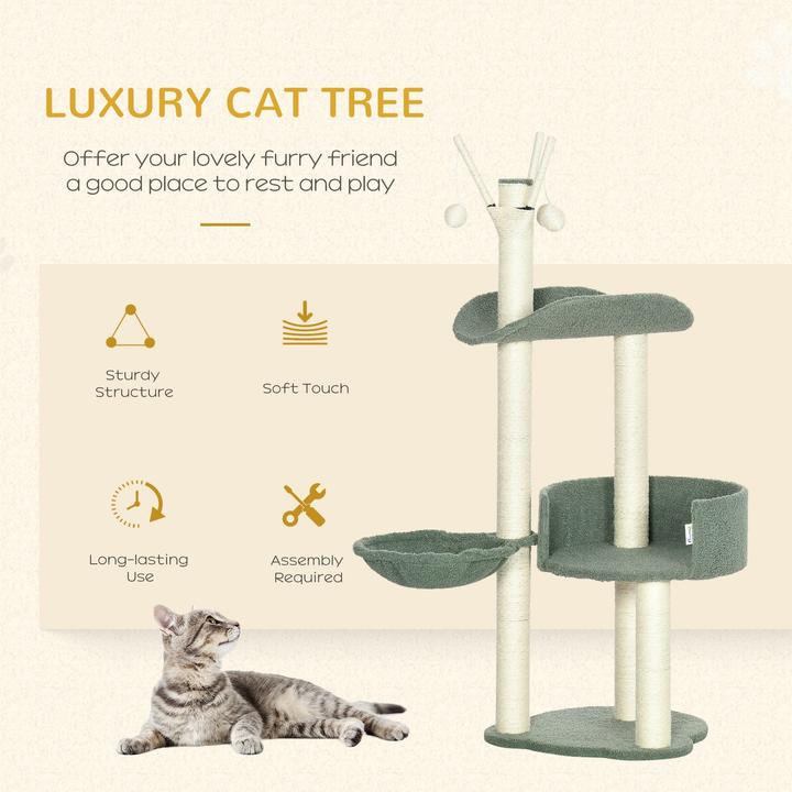 Image du produit Jamb Arbre à chat (123 cm, Vert, Crème)