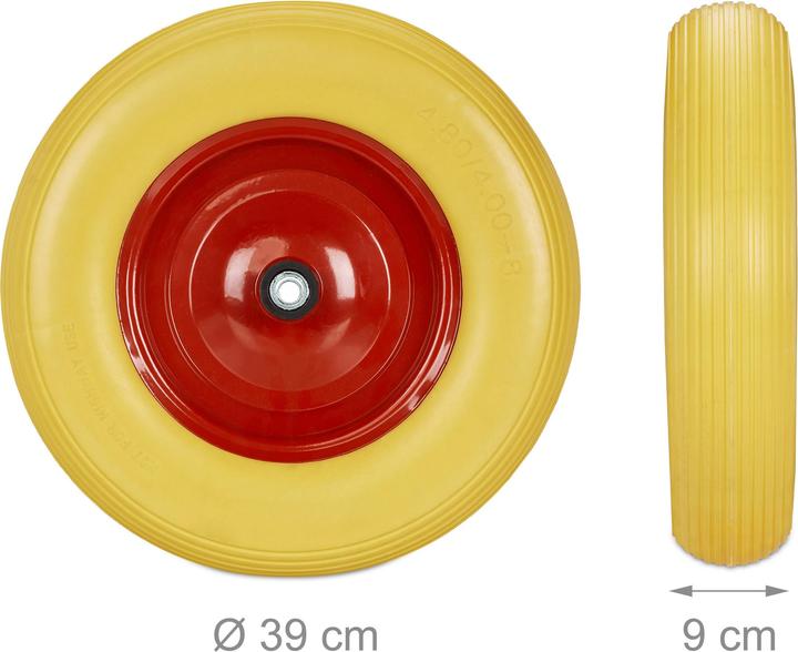 Image du produit Relaxdays Roue de brouette, en caoutchouc