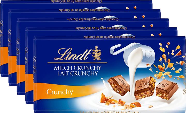 Image du produit Lindt Tablette de chocolat au lait Crunchy (500 g)