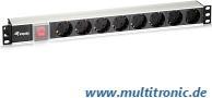 Image du produit equip Bâti de prises 1U8x Schukon. Alu Sch (8 x, CEE 7/3, 1.80 m)