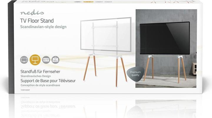 Produktbild Nedis TV Bodenständer 60 - 75 " maximal unterstützes Bildschirmgewicht: 40 kg Scandinavian Design A (75", 40 kg)