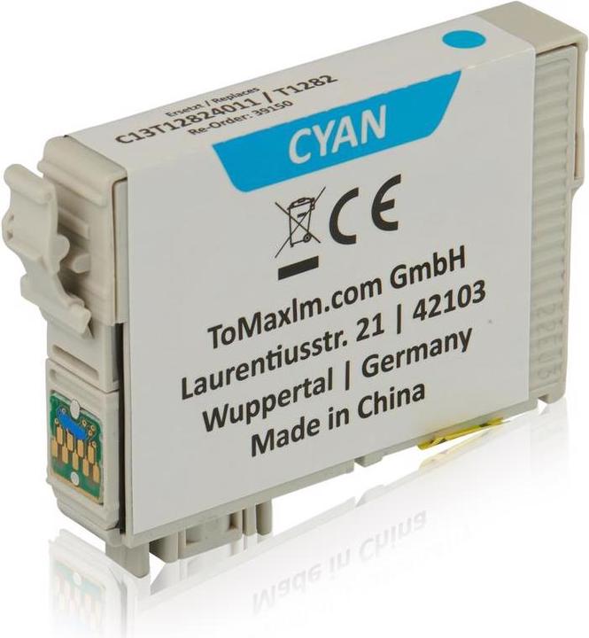 Produktbild Inkadoo Druckerpatronen kompatibel zu Epson C13T12824011 / T1282 Tintenpatrone, cyan Cyan (C)