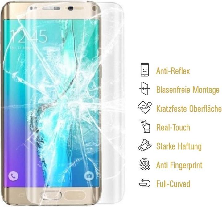Produktbild Protectorking 1x Panzerfolie Anti-Shock Full Cover matt (1 Stück, Samsung Galaxy S6 Edge)
