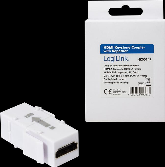 Image du produit LogiLink Connecteur Keystone HDMI (Rallonge)