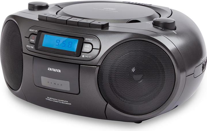 Actual product image Aiwa BBTC-550BK portable stereo system Digital Black (FM, PLL, Radio Frequency (RF), Bluetooth)