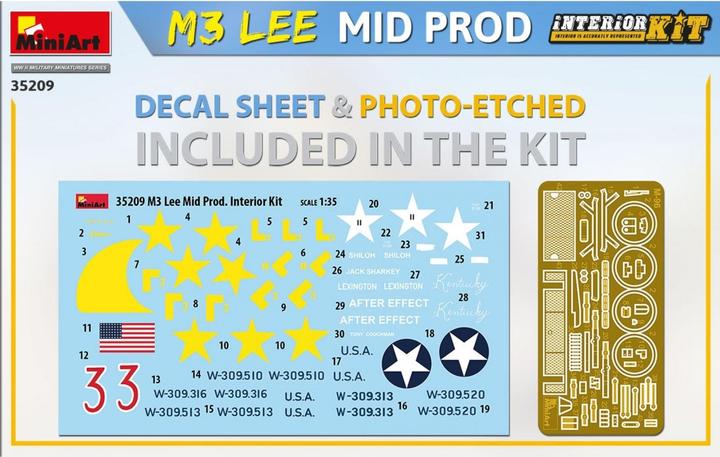 Immagine prodotto Mini art Kit interno M3 Lee Mid Prod.