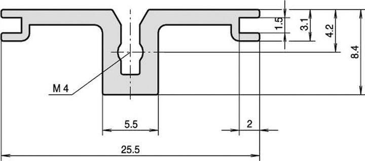 Immagine prodotto Schroff Guide orizzontali posteriori, tipo AB, per le guide delle schede I/O posteriori - Guide per moduli