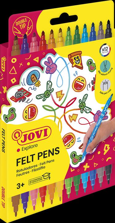 Actual product image Jovi Double fibre-tip pens PU=12 colours (12 colours, 12 x)