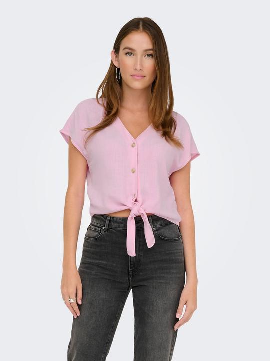 Actual product image Only Onlsiesta Ss Knot Lin Bl Shirt Pnt Noos (L)