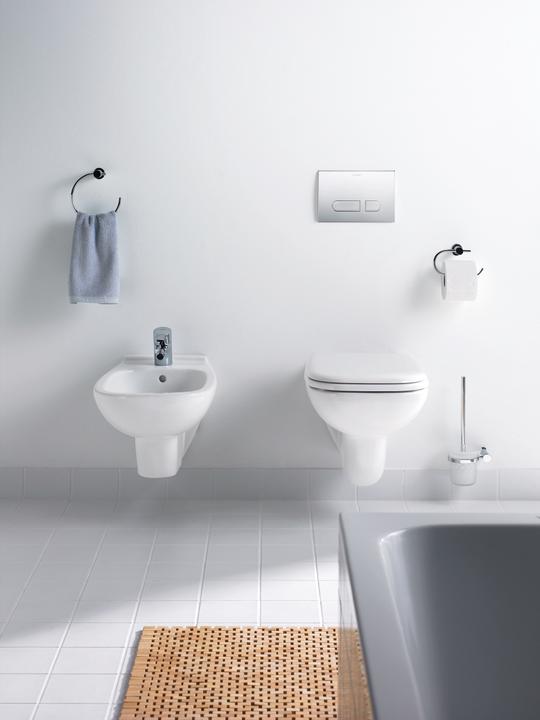 Actual product image Duravit Brush set D-CODE for wall mounting, glass matt chrome