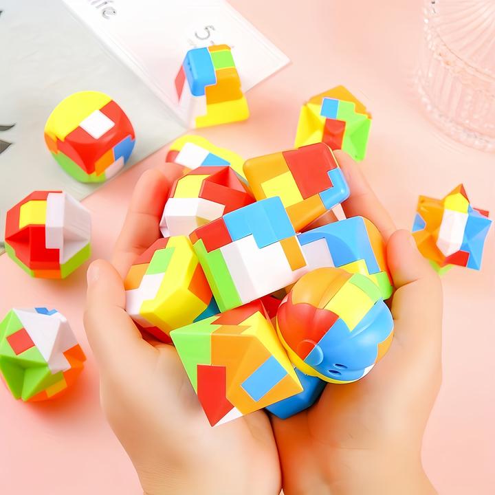 Actual product image Activity Board 6-tlg. bunte 3D-Puzzleblöcke Denksportaufgabe, Dekompression, Verwandlungsspielzeug-Set