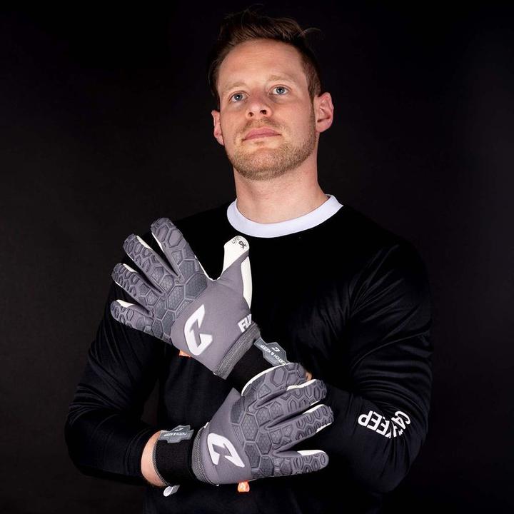 Produktbild Catch & Keep Fussballhandschuhe Fly Grey Soul Gr. 7 Grau Torwart Keeper Goalie Handschuhe (7)