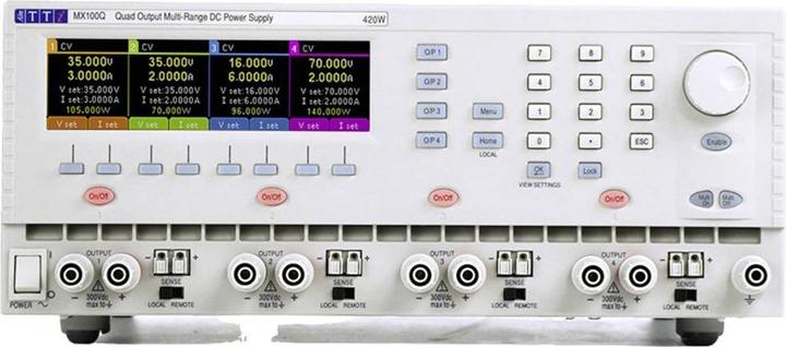 Actual product image Aim TTi MX100Q-S2 Laboratory power supply, adjustable 0 - 35 V/DC 0 - 6A 420W RS-232, USB, LAN Number of