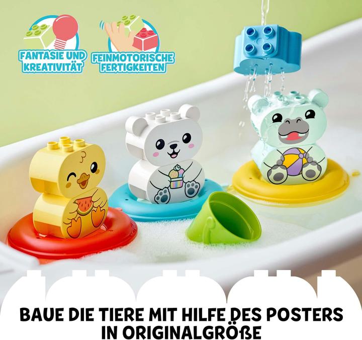 Immagine prodotto LEGO Divertimento nella vasca da bagno: il treno degli animali galleggianti (10965)