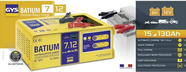 Image du produit GYS Batium 7/12 (6V, 12V, 7 A)