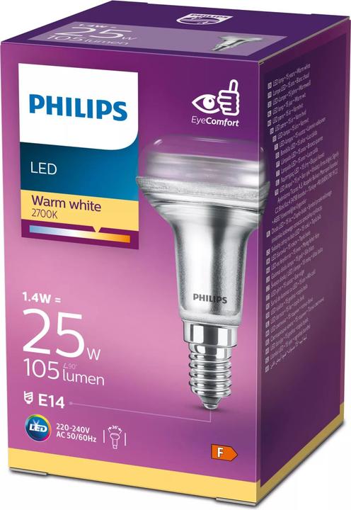 Image du produit Philips LED R50 (E14, 1.40 W, 105 lm, 1 x, F)