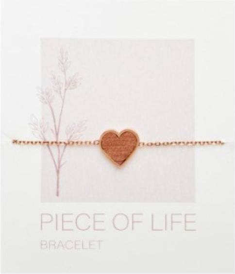 Immagine prodotto HCA Armband Piece of Life - rosévergoldet - Herz (17 cm, Acciaio inossidabile)