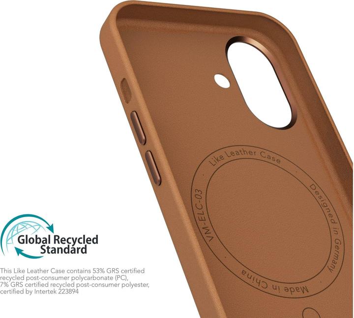 Actual product image Vonmählen Like Leather Case for iPhone 16 Brown (Apple iPhone 16)