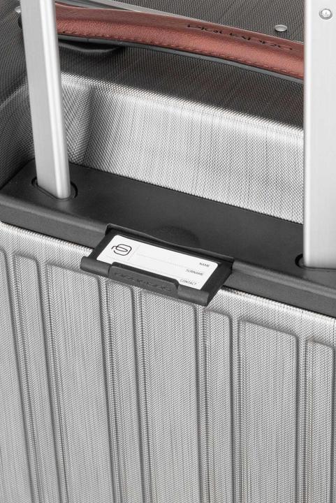 Immagine prodotto Piquadro PQ-Light - Bagaglio a mano Fast-Check Trolley a guscio rigido nero/pelle (37 l, Bagaglio a mano (fino a 50 litri))