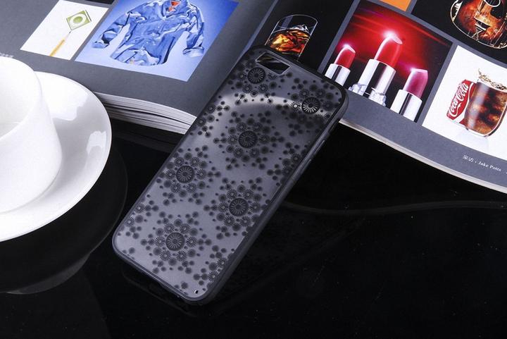 Produktbild König Design Huawei P9 Lite Handy Hülle Mandala Case Schutzhülle Cover Motiv Flocken Schwarz (Apple iPhone 14 Plus)