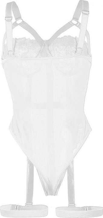 Produktbild Subblime Teddy Mit Strumpfband-Detail Auf Der Brust Weiss S/M (S, M)